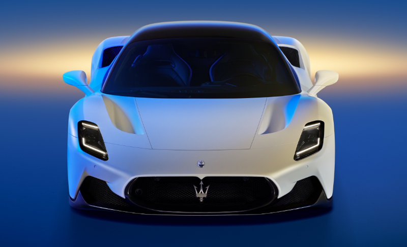 2020 Maserati MC20 sports car with Nettuno twin turbo 630 hp V6 engine